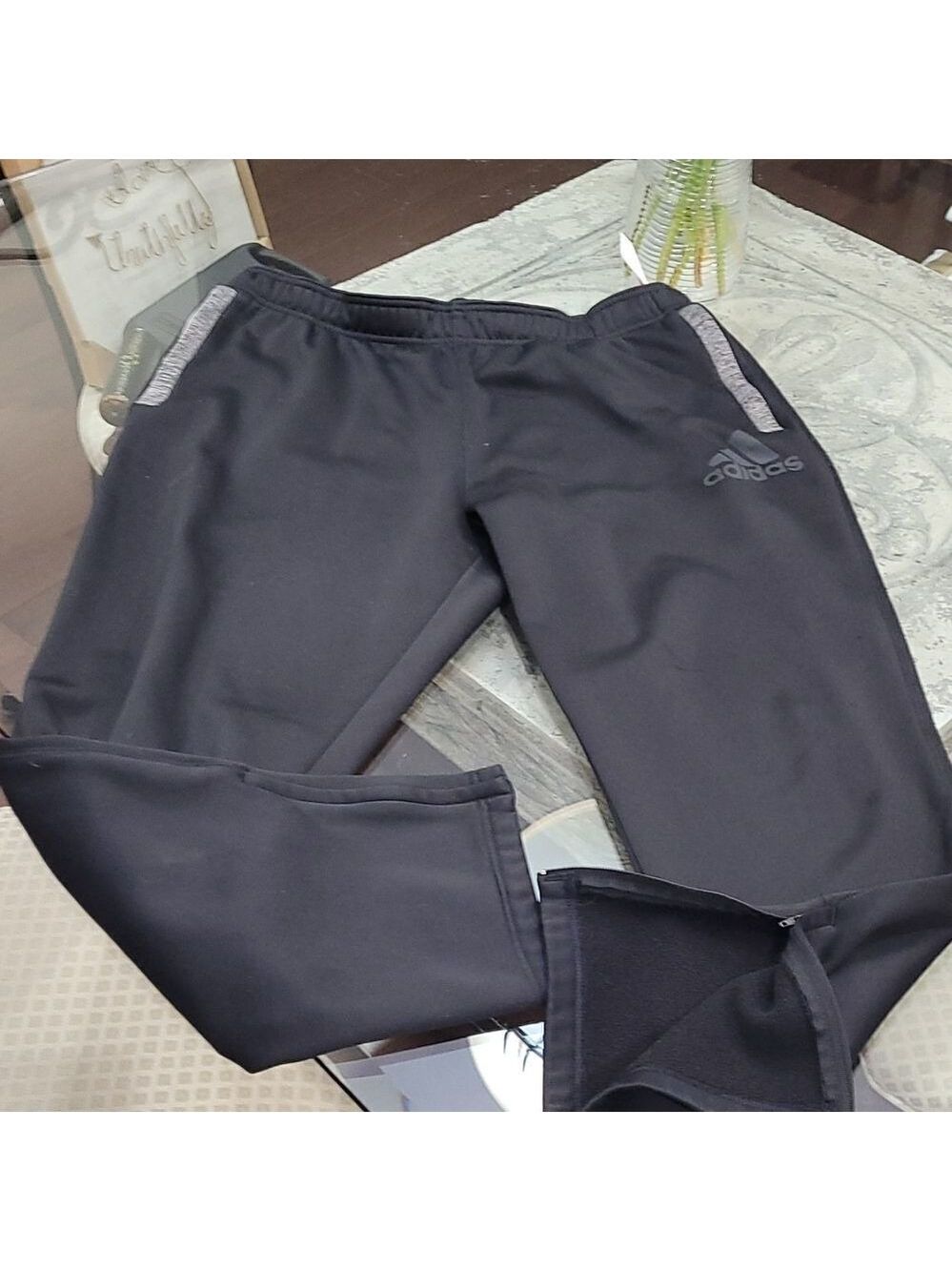 ADIDAS MEN'S CLIMAWARM BLACK SWEATPANTS JOGGERS XL